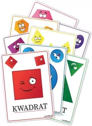 Plansze eukacyjne A5 - Figury geometryczne 8 kart