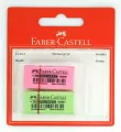 Gumka Faber-Castell neonowa mała 2 sztuki blister - tantis.pl