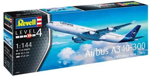Samolot. Airbus A340-300 Lufthansa New Livery - tantis.pl