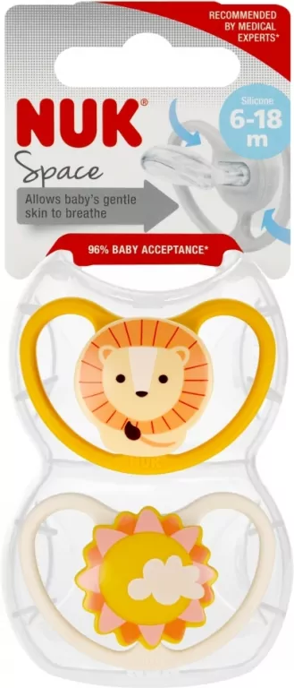 NUK. Space. Smoczki. 6-18 miesięcy. Lew i słońce - tantis.pl