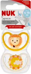 NUK. Space. Smoczki. 6-18 miesięcy. Lew i słońce