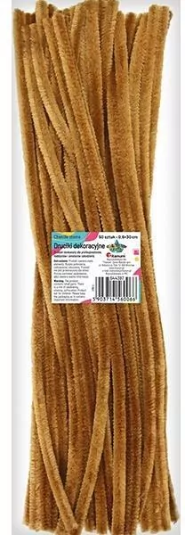 Druciki dekoracyjne 0,6x30cm jasnobrązowe 50szt - tantis.pl