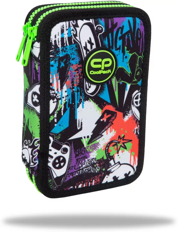 Piórnik 2-komorowy z wyposażeniem. Coolpack. Jumper 2. Peek a boo - tantis.pl