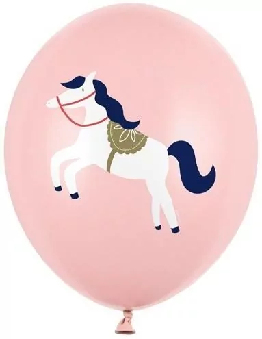 Balony Konik Pastel Pale Pink 30cm 6szt - tantis.pl