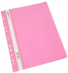 Skoroszyt A4 z perforacją różowy