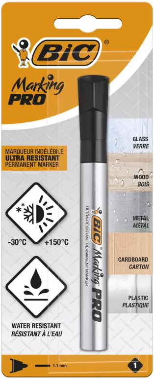 Marker BIC Marking PRO czarny okrągła końcówka Blister - tantis.pl