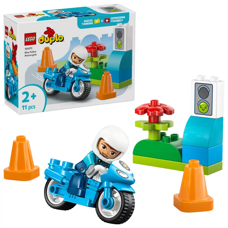 LEGO® Duplo.  Niebieski motocykl policyjny 10471 - tantis.pl