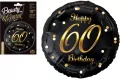 Balon foliowy B&C Happy 60 Birthday czarno-złoty - tantis.pl