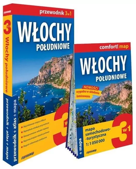 Włochy południowe 3w1: przewodnik + atlas + mapa - tantis.pl