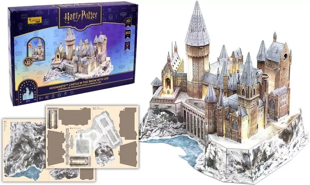 Puzzle 3D Harry Potter zamek Hogwart LED - tantis.pl