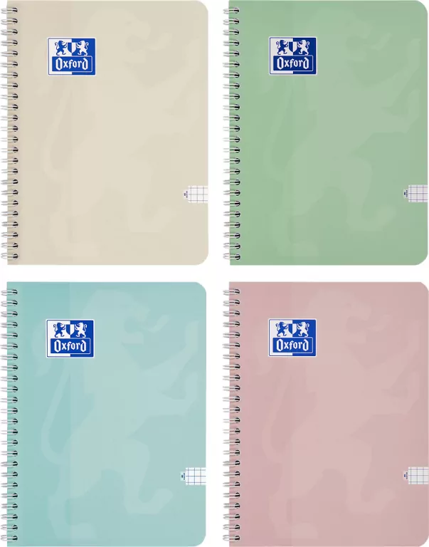 Kołozeszyt A4 80k.kratka Oxford Touch pastel 1szt.mix - tantis.pl