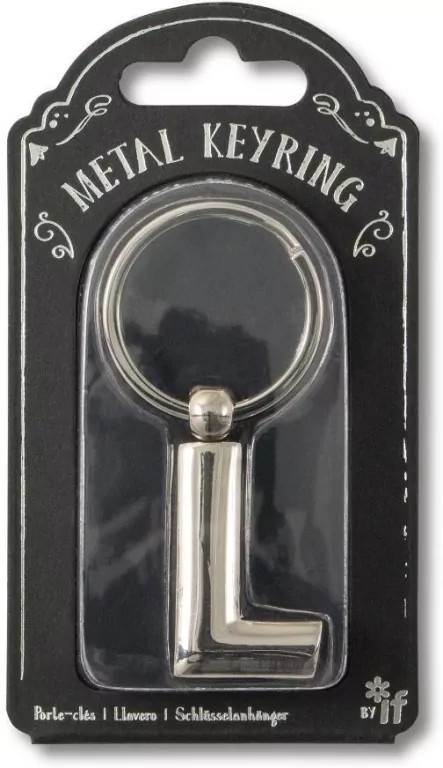 Silver Letter Keyring - brelok do kluczy litera L - tantis.pl