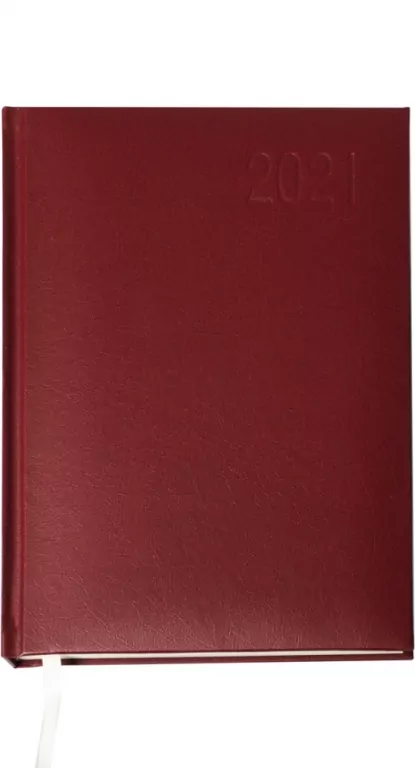 KALENDARZ KSIAZ A5 OPR TW DZIENNY MERKURY BORDO - tantis.pl