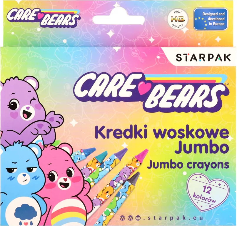 Kredki woskowe Jumbo. Care Bears - tantis.pl