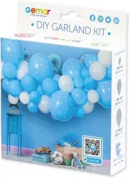 Girlanda balonowa. DIY Baby Blue, 65 balonów + taśma