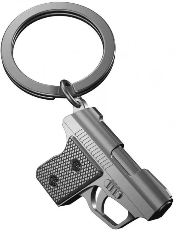 Brelok do kluczy 3D pistolet czarny - tantis.pl