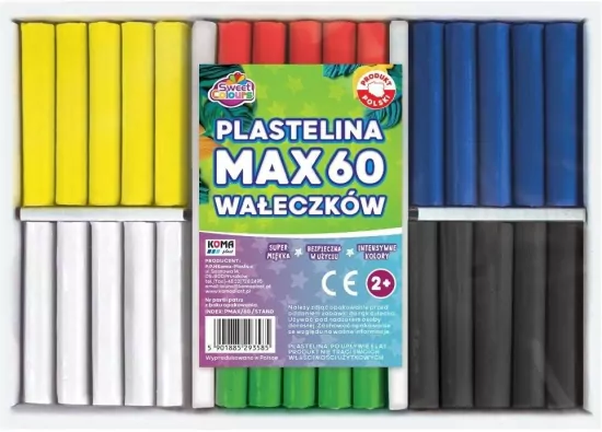 Plastelina MAX 60 wałeczków