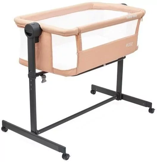 Łóżeczko dostawka Rose łososiowe - tantis.pl