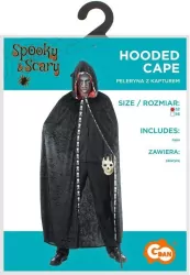 Peleryna z kapturem dla dorosłych czarna rozm.52