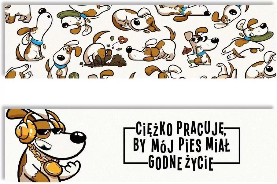 Zakładka kartonowa. Godne życie. Pies - tantis.pl