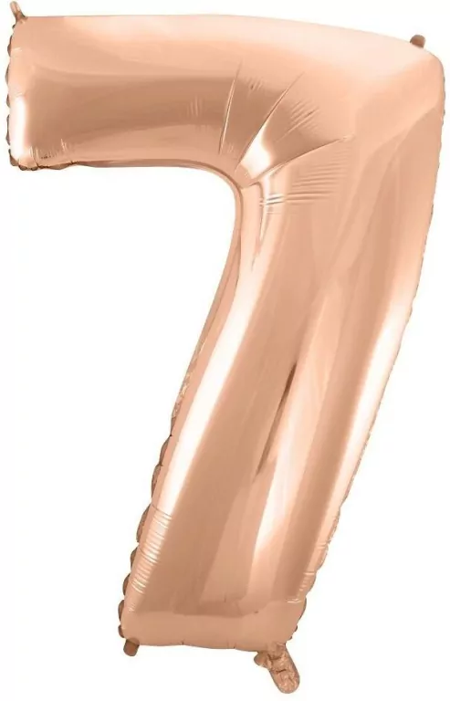 Balon foliowy B&C 7 różowo-złoty 92cm - tantis.pl
