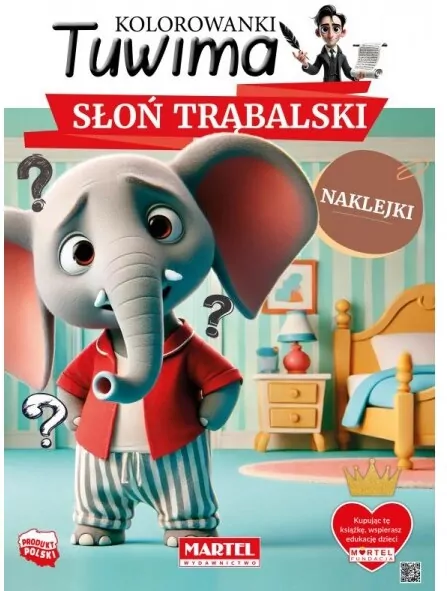 Kolorowanki Tuwima. Słoń Trąbalski z naklejkami - tantis.pl