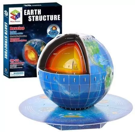 Puzzle 3D edukacyjne planeta ziemia 50el - tantis.pl