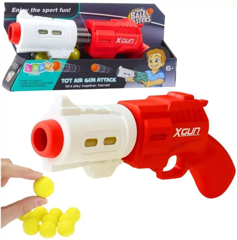 Pistolet na miękkie kulki piankowe 6 kulek - tantis.pl