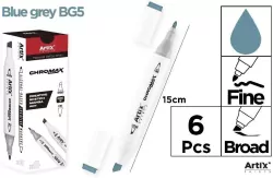 Marker Chromax z 2 końcówk. blue grey BG5