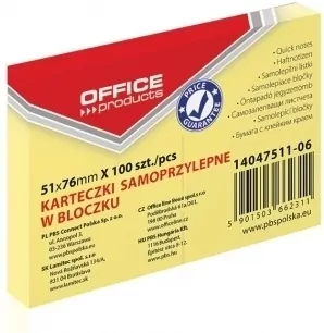 Notes samoprzylepny Office Products 51X76 (14047511-06) - tantis.pl