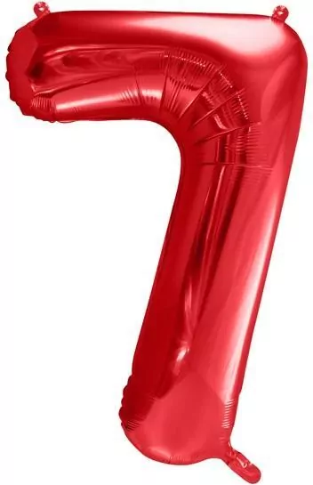 Balon foliowy cyfra 7 86cm czerwony - tantis.pl