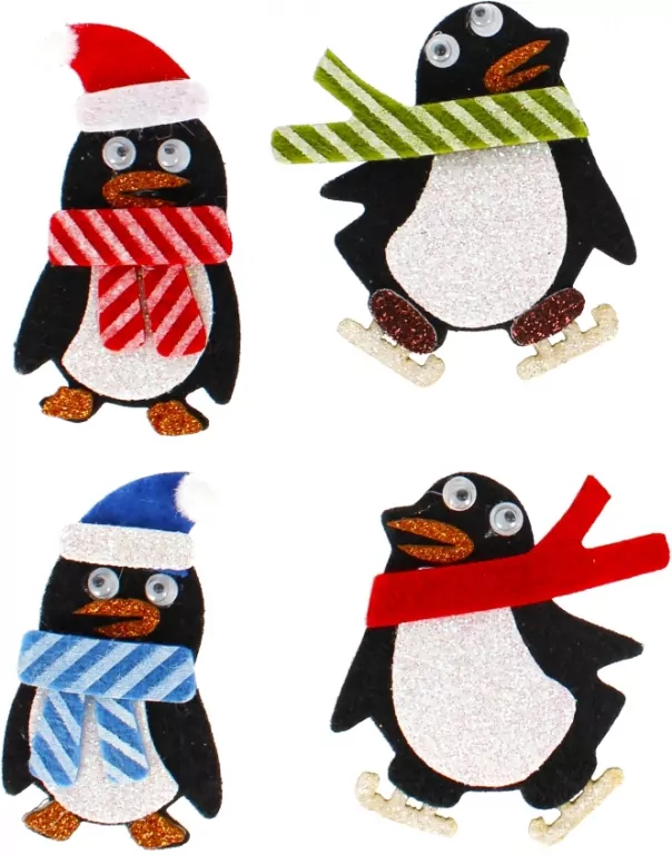 Ozdoba dekoracyjna filc samoprzylepny. Pingwin - tantis.pl