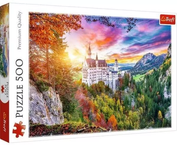 Trefl. Puzzle 500. Widok na zamek Neuschwanstein - tantis.pl