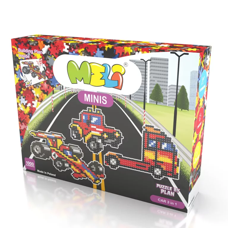 Klocki Meli Minis Car 3w1 1000 elementów - tantis.pl