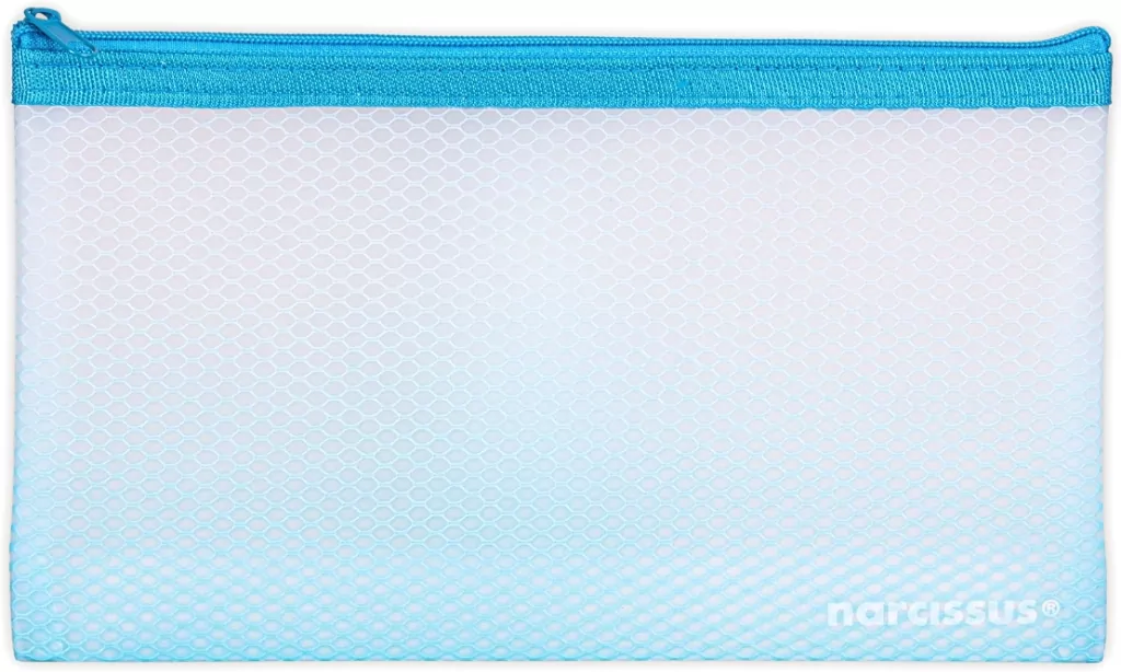 Torebka na zamek mesh Maxi EVA DL niebieska - tantis.pl