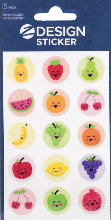 Naklejki błyszczące - owoce - tantis.pl