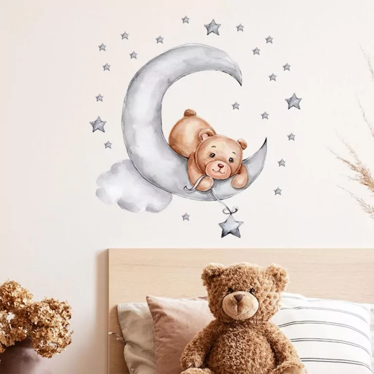 Naklejki na ścianę do pokoju dziecka miś - tantis.pl