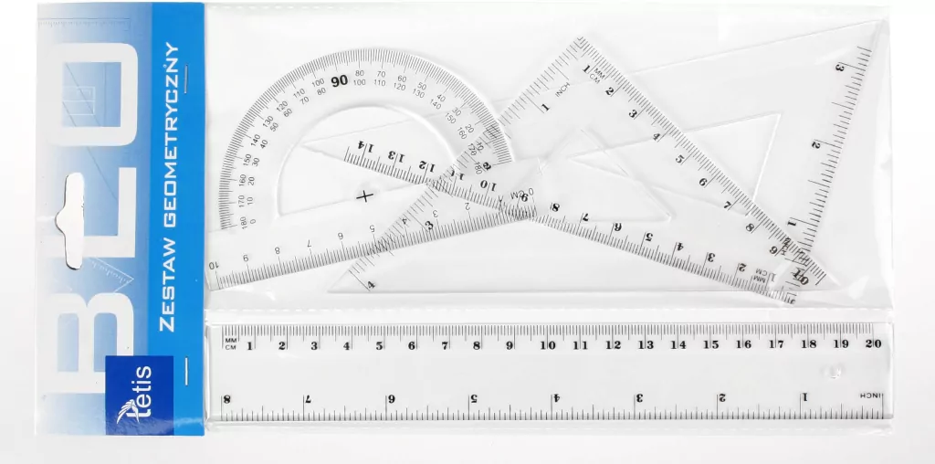 Zestaw geometryczny Linijka 20cm - tantis.pl