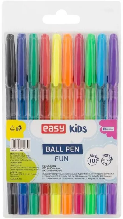 Długopisy Fun. 10 kolorów. - tantis.pl