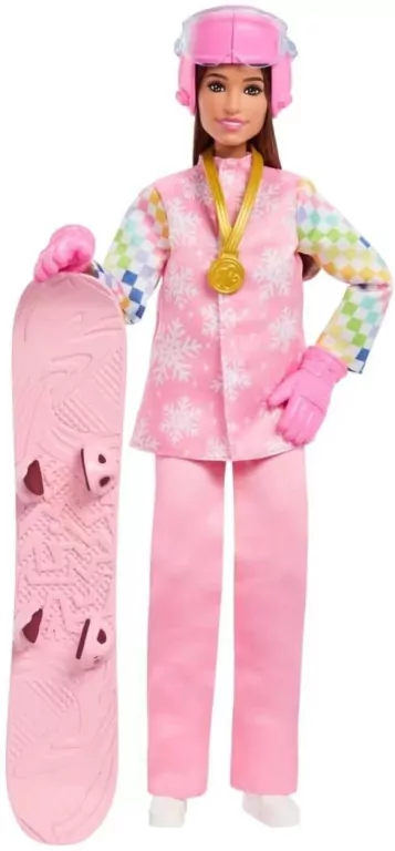 Barbie Careers Snowboarder Doll in Pink Jacket - tantis.pl