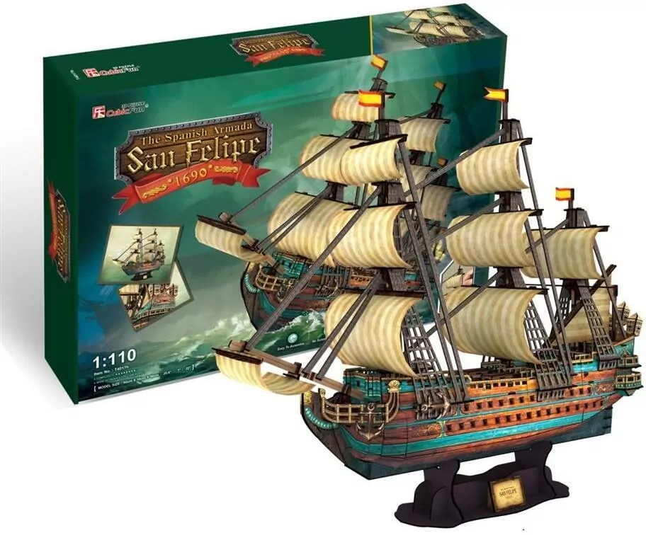 Puzzle 3D Żaglowiec San Felipe - tantis.pl