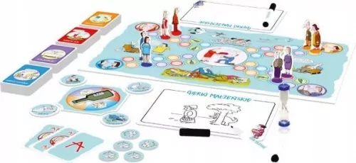 Gierki małżeńskie. Gra planszowa ilustrowana rysunkami Andrzeja Mleczki - tantis.pl