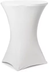 Pokrowiec na stół koktajlowy 80x110cm biały