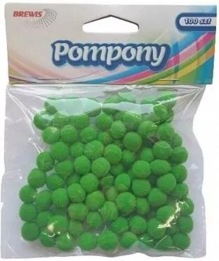 Pompony zielone 10mm - tantis.pl
