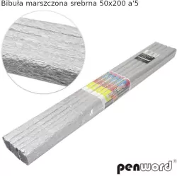 Bibuła marszczona srebrna 50x200