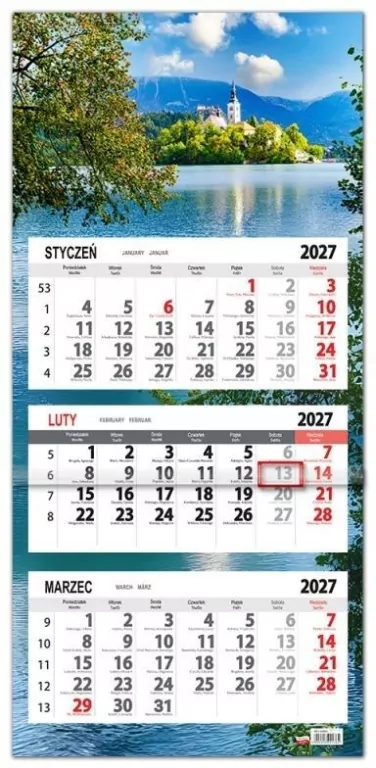 Kalendarz 2026 trójdzielny Zamek - tantis.pl