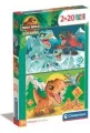 Clementoni. Puzzle 2x20. Super Kolor. Jurassic World - tantis.pl