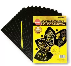 Wydrapywanka hologramowa A5 złota