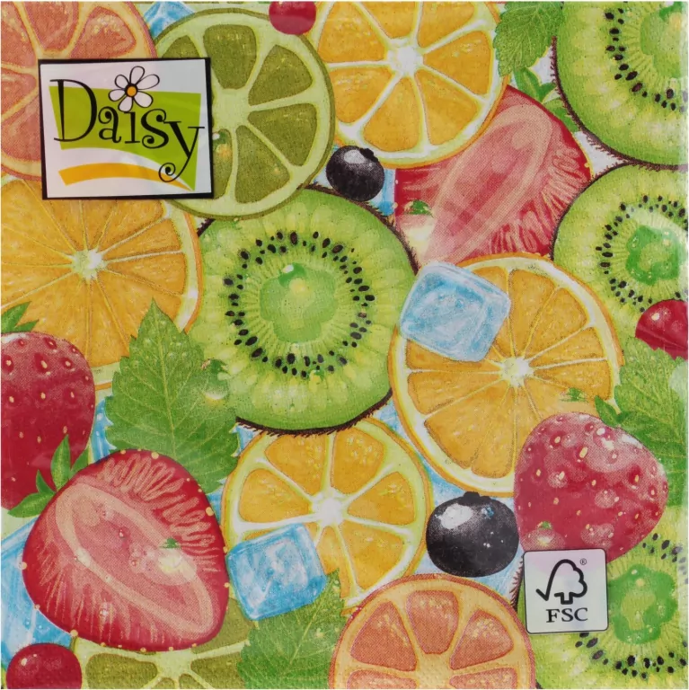 Serwetki DAISY Lunch SD 330x330 Owoce 044801 - tantis.pl