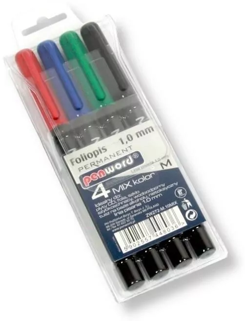 Marker do folii 1.0mm 4 kolory - tantis.pl